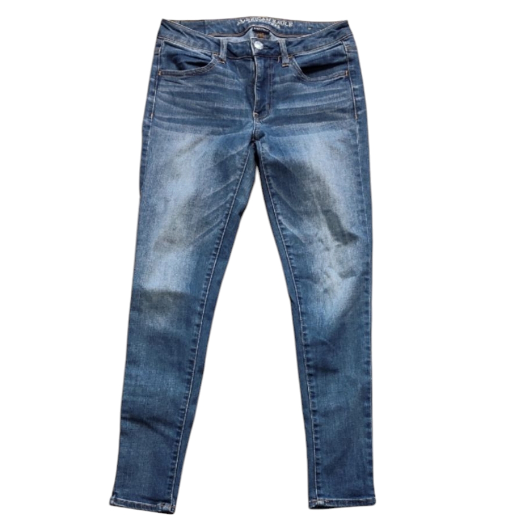 American Eagle Outfitters Super Stretch Jeggings Size 6 Women's Denim Blue Jeans